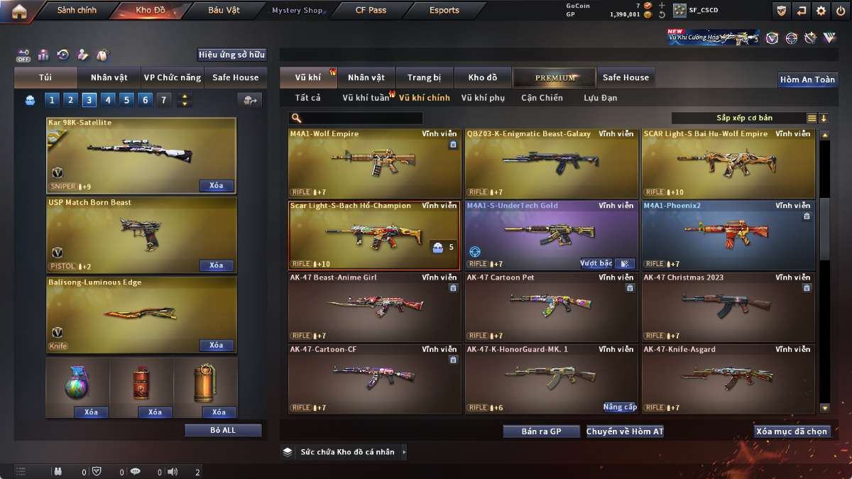 shop acc cf uy tin gia re